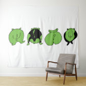 Tenture Boutons de hamster vert (En situation (horizontale))