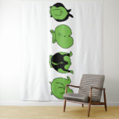 Tenture Boutons de hamster vert (En situation)