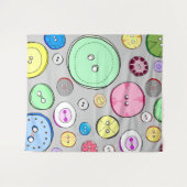 Tenture Boutons pastel colorés (Devant (Horizontal))