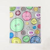 Tenture Boutons pastel colorés (Devant)