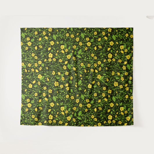 Tenture Boutons sur noir (Devant (Horizontal))