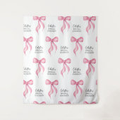 Tenture Bow rose Fête des mariées personnalisée Grande toi (Devant)