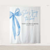 Tenture Bow She's Tying the Knot Fête des mariées Backdrop (Devant)