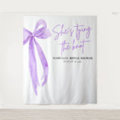 Tenture Bow She's Tying the Knot Fête des mariées Backdrop (Devant)