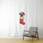 Tenture Boxer Christmas Stocking chien (En situation)