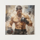 Tenture Boxer Sport Peinture Art Décor Abstrait (Devant)