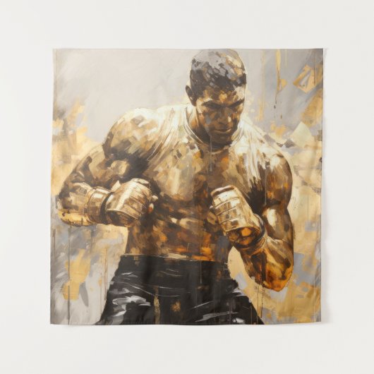 Tenture Boxer Sport Peinture Art Décor Abstrait (Devant)