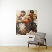 Tenture Boxer Sport Peinture Art Décor Abstrait (En situation)
