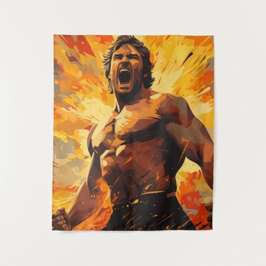 Tenture Boxer Sport Peinture Art Décor Abstrait (Devant)