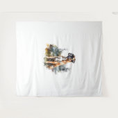 Tenture BoxerLoveArt Vibrant Aquarelle Peinture de Loyal (Devant (Horizontal))