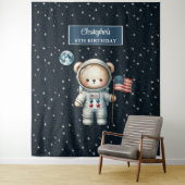 Tenture Boy Birthday Wall Decor avec Space Teddy Bear (En situation)