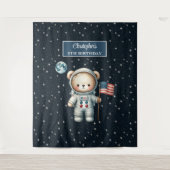 Tenture Boy Birthday Wall Decor avec Space Teddy Bear (Devant)