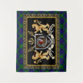 Tenture Boyle Clan Badge & Motto avec Lions (Devant)