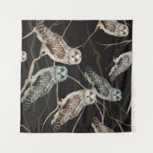 Tenture Branche de la chouette : Perche d'oiseaux solitair (Devant (Horizontal))
