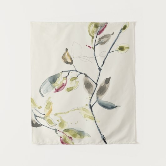 Tenture Branche feuille aquarelle (Devant)