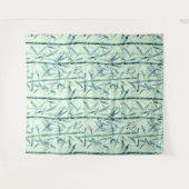 Tenture Branches, blanc, vert, leaves, bamboo (Devant (Horizontal))