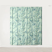 Tenture Branches, blanc, vert, leaves, bamboo (Devant)