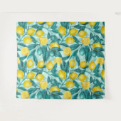 Tenture Branches de citron bleu et jaune (Devant (Horizontal))