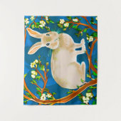 Tenture Branches de lapin sauvage et de fleurs (Devant)