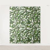 Tenture Branches d'olive sur blanc (Devant)