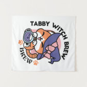 Tenture Brassin de Sorcière Tigré – Joli Design de Chat d' (Devant (Horizontal))