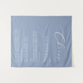 Tenture Bravo Mariage Boissons Dusty Blue Fabric Signal (Devant (Horizontal))