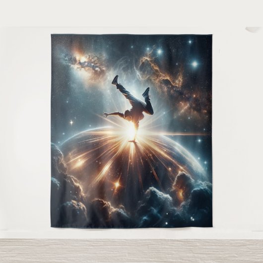Tenture Breakdancer en action, Ai, Action dans la Galaxie (Devant)