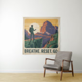 Tenture Breathe. Reset. Go. (En situation)