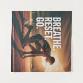 Tenture Breathe. Reset. Go. (Devant (Horizontal))