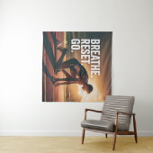 Tenture Breathe. Reset. Go. (En situation (horizontale))