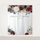 Tenture Breezy Burgundy Mariage arrière-plan Photo Booth (Devant)