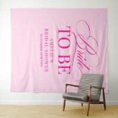 Tenture Bridal shower Bride to Be backdrop pink (En situation (horizontale))