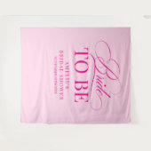 Tenture Bridal shower Bride to Be backdrop pink (Devant (Horizontal))