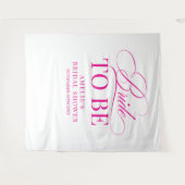 Tenture Bridal shower Bride to Be backdrop pink (Devant (Horizontal))