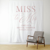 Tenture Bridal shower elegant rose gold backdrop (En situation)