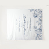 Tenture Bridal Shower Welcome Tapestry Something Blue Sign (Devant (Horizontal))