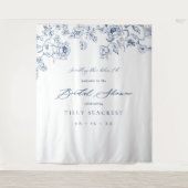 Tenture Bridal Shower Welcome Tapestry Something Blue Sign (Devant)