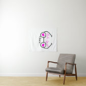 Tenture Bride équipe rose googles noirs coeur bridesmaid (En situation (horizontale))