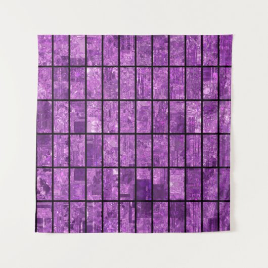 Tenture Bright abstract mosaic violet background with glos (Devant)