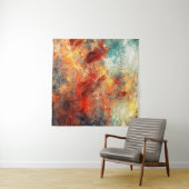 Tenture Bright artistic splashes. Abstract painting color  (En situation (horizontale))