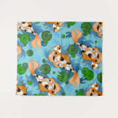 Tenture Bright Asian Carpe Koi Poisson Étang (Devant (Horizontal))