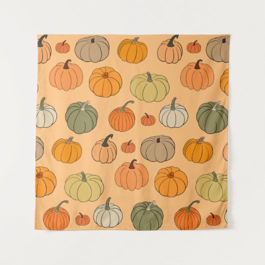 Tenture Bright autumn vintage seamless pattern background (Devant)