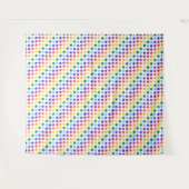 Tenture Bright Funky Rainbow Polka Dot Stripes (Devant (Horizontal))