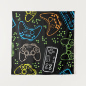 Tenture Bright gaming joysticks : motif cool. (Devant (Horizontal))