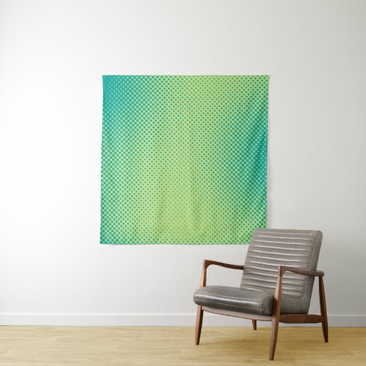 Tenture Bright green and turquoise pop art retro backgroun (En situation)