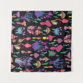 Tenture Bright,hallucinogenic,decorative,fantastic mushroo (Devant (Horizontal))