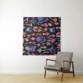 Tenture Bright,hallucinogenic,decorative,fantastic mushroo (En situation (horizontale))