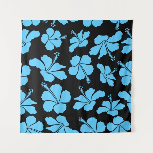 Tenture Bright hawaiian seamless pattern with tropical hib (Devant)