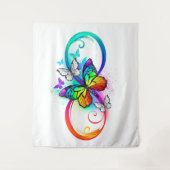 Tenture Bright infinity with rainbow butterfly (Devant)