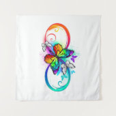 Tenture Bright infinity with rainbow butterfly (Devant (Horizontal))